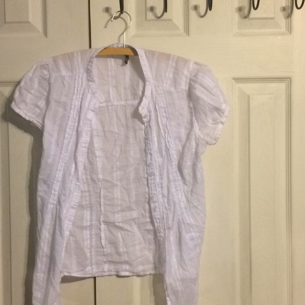 White hm stripped shirt